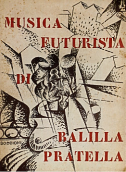 [Cover of 'Musica Futurista di Balilla Pratella', by Umberto Boccioni]